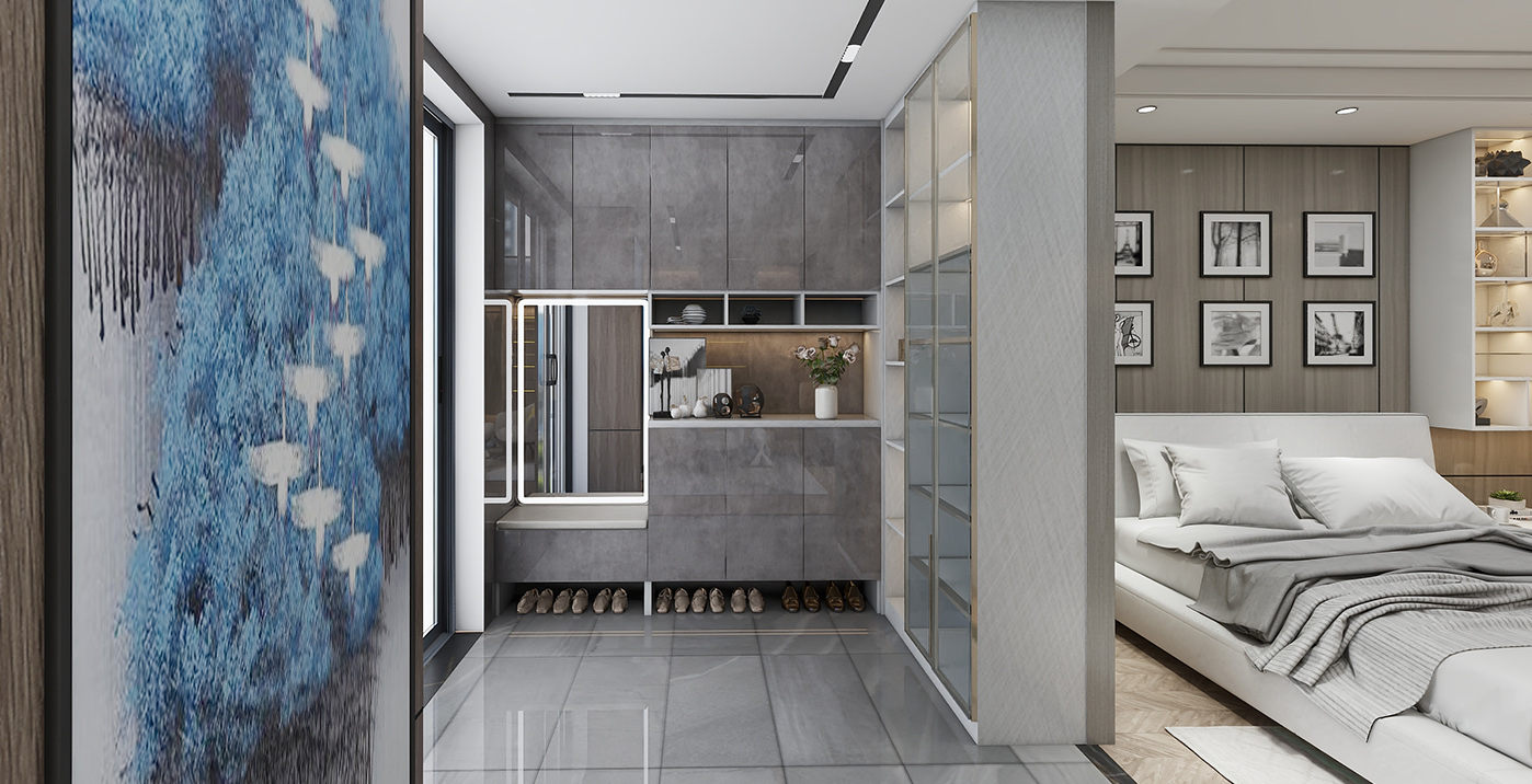 玄关鞋柜-星砂灰